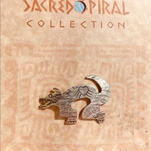 Sacred Spiral Dog Loyalty Pin